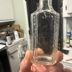 Clear Glass Vintage Bottle